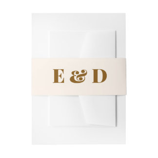 Minimalist Arch Monogram Wedding Belly Band