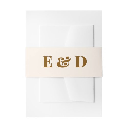 Minimalist Arch Monogram Wedding Belly Band