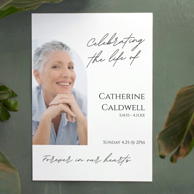 Minimalist Arch Photo Funeral Welcome Sign (Minimalist Arch Photo Funeral Welcome Sign
)