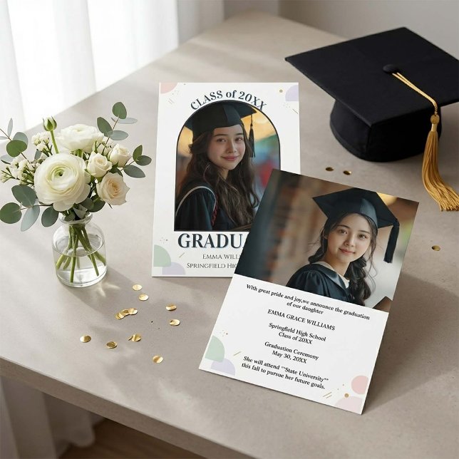  Minimalist Arch Photo Graduation Announcement  (Creator Uploaded)