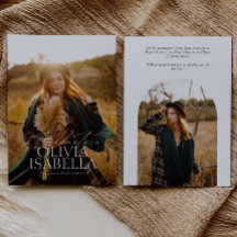 Minimalist Arch Photo Graduation Announcement