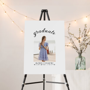 Minimalist Arch Photo Graduation Guest Signature Foam Board