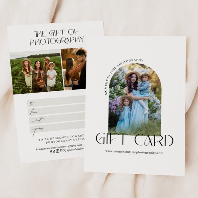 Minimalist Arch Photo Photography Gift Certificate (Creator Uploaded)