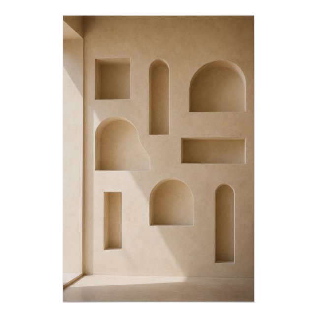 Minimalist Architectural Niches Wall Art Poster (Front)