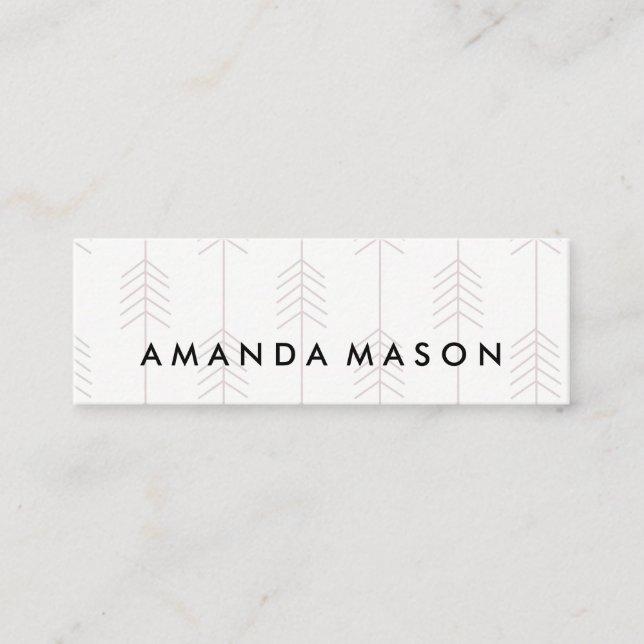 Minimalist | Arrow Pattern Mini Business Card (Front)