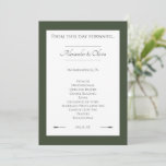 Minimalist Arrows Wedding | Olive Green Program
