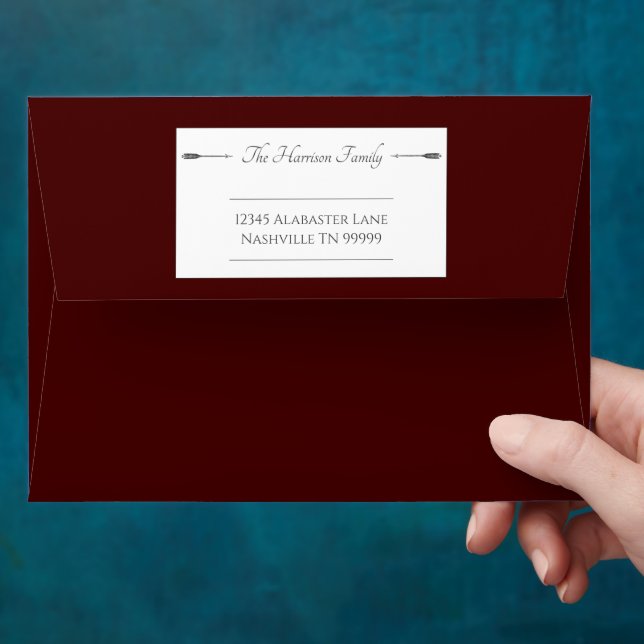 Minimalist Arrows Wedding | Red Envelope (Hand)