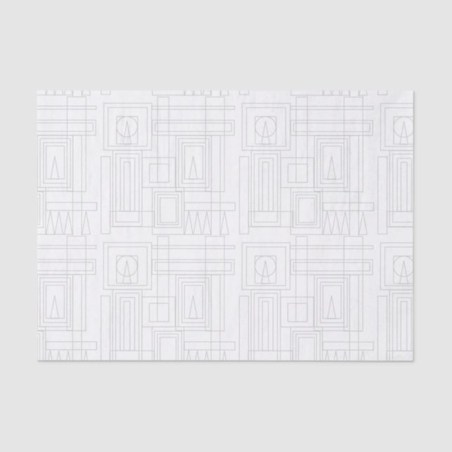 Minimalist Art Deco Style Pattern Tissue Paper (Front)