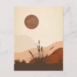 Minimalist art. For a gentle message. Postcard