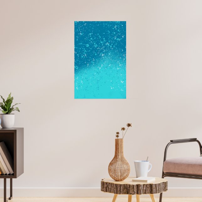 Minimalist Art: Fractured Ice Poster (Living Room 3)