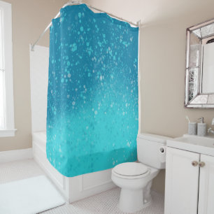 Minimalist Art: Fractured Ice Shower Curtain