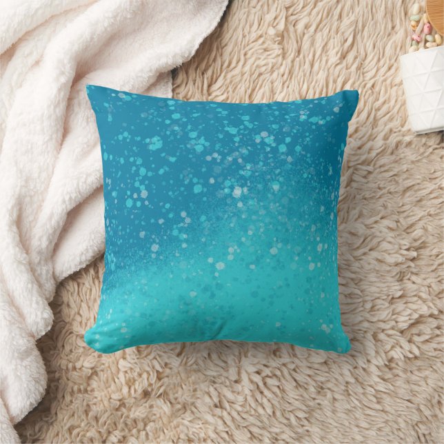 Minimalist Art: Fractured Ice Throw Pillow (Blanket)