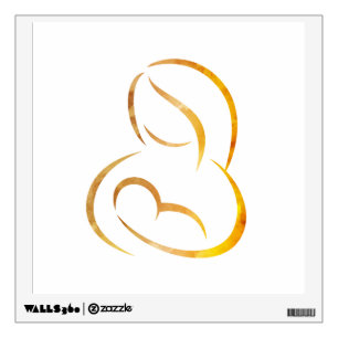 Minimalist Art - Mother Breastfeeding Child Wall Decal