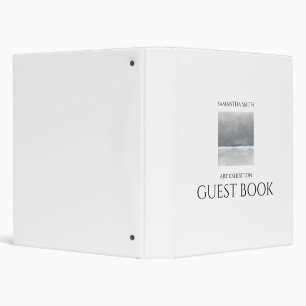 Minimalist Art Show Exhibition Guest Book 3 Ring Binder