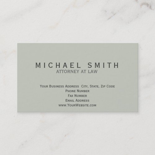 Minimalist Attorney at Law Business Card