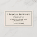 [ Thumbnail: Minimalist Attorney-At-Law Business Card ]