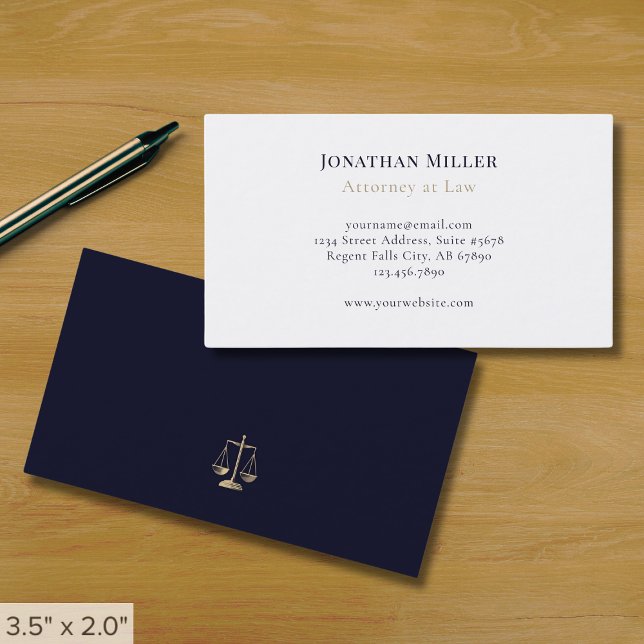Minimalist Attorney at Law Business Card (Creator Uploaded)