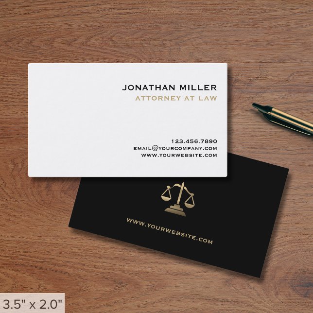 Minimalist Attorney Business Card (Creator Uploaded)