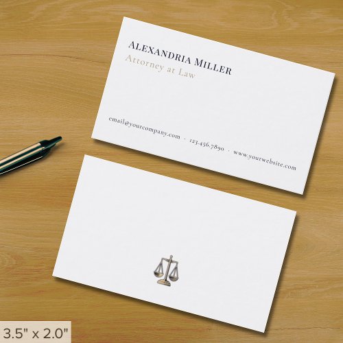 Minimalist Attorney Business Cards