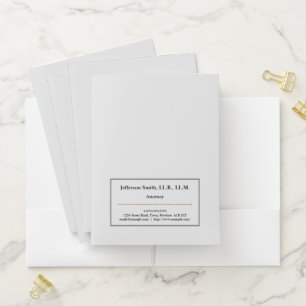 Minimalist Attorney Pocket Folder