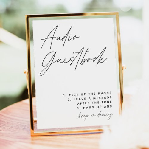 Minimalist Audio Guestbook Sign  Boho Guest Book