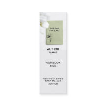 Minimalist Author Bookmark Template with Book Cove