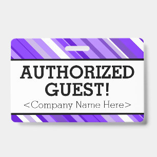 Minimalist "AUTHORIZED GUEST!" Badge