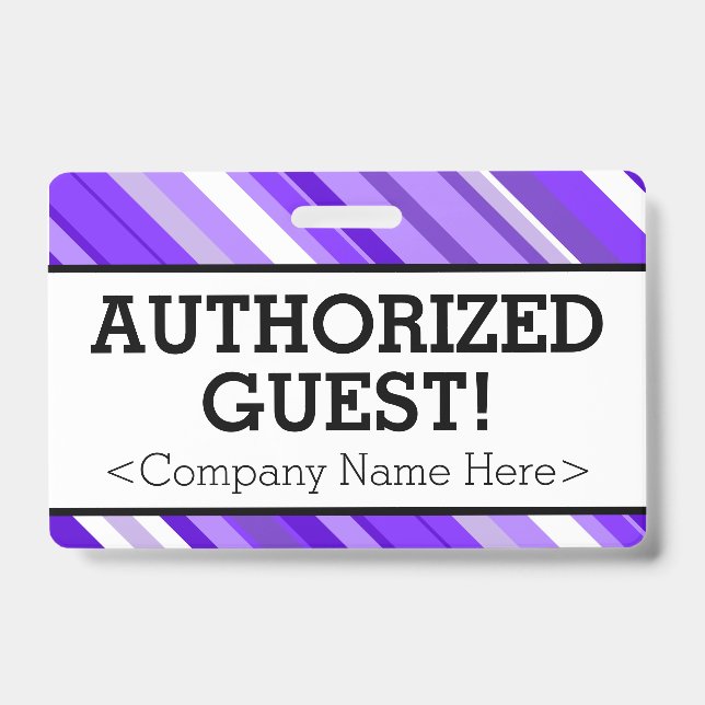 Minimalist "AUTHORIZED GUEST!" Badge (Front)