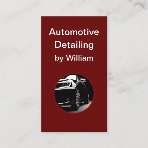 Minimalist Automotive Car Detailing  Business Card