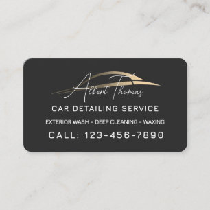 Minimalist automotive gold car line Business Card