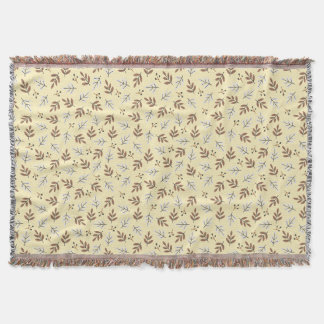 Minimalist Autumn Leaf Throw Blanket