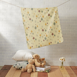 Minimalist Autumn Leaves Baby Blanket