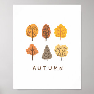 Minimalist Autumn Tree Poster
