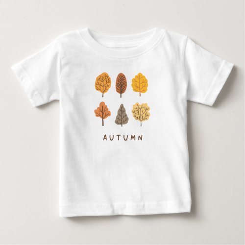 Minimalist Autumn Trees  Baby T_Shirt