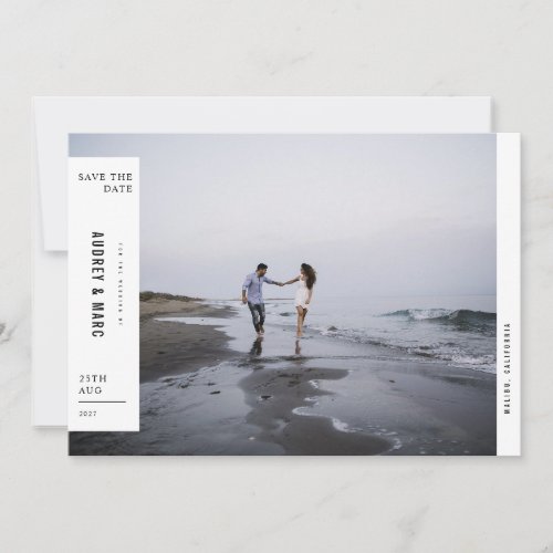 Minimalist Avant Garde Photo Wedding Save The Date