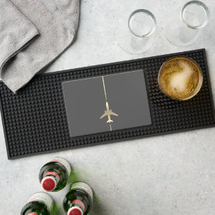 Minimalist Aviation Bar Mat