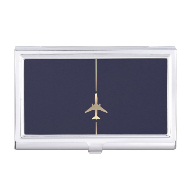 Minimalist Aviation Business Card Case (Front)