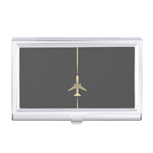 Minimalist Aviation Business Card Case (Front)