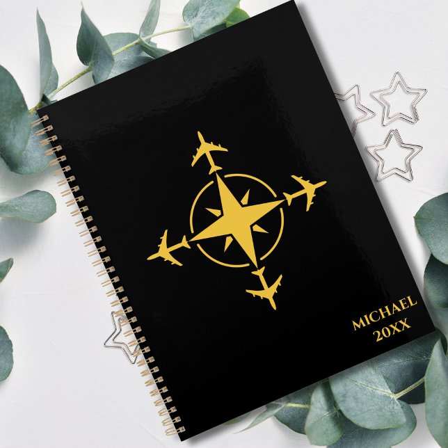 Minimalist Aviation Compass Airplane Travel Custom Planner (Creator Uploaded)