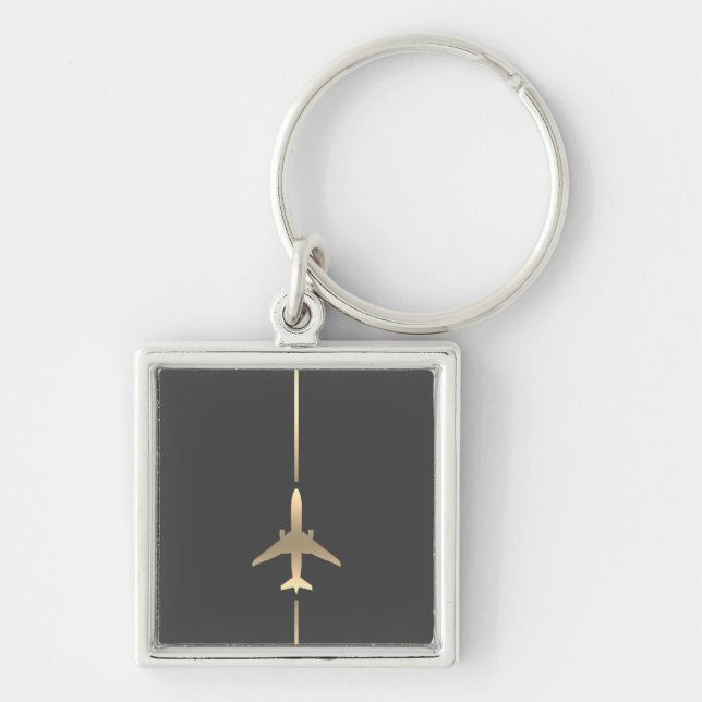 Minimalist Aviation Keychain (Front)