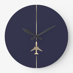 Minimalist Aviation Large Clock