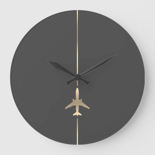 Minimalist Aviation Large Clock