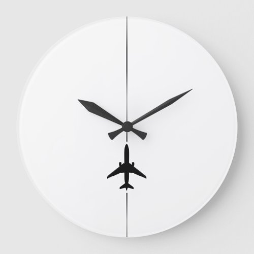 Minimalist Aviation Large Clock