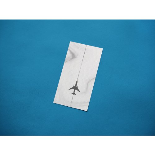 Minimalist Aviation Marble Pattern Business Card
