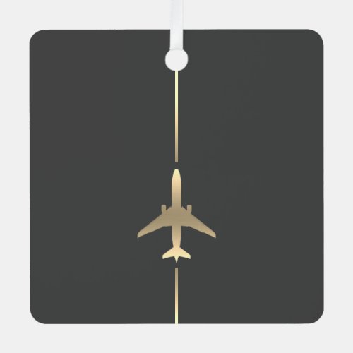Minimalist Aviation Metal Ornament