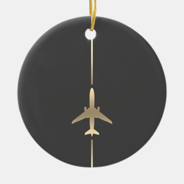 Minimalist Aviation Ornament (Front)