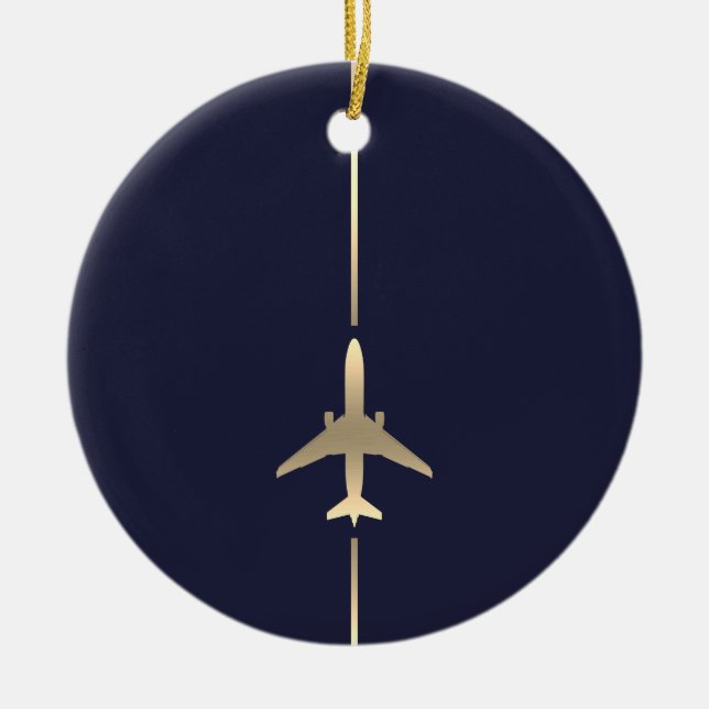 Minimalist Aviation Ornament (Front)