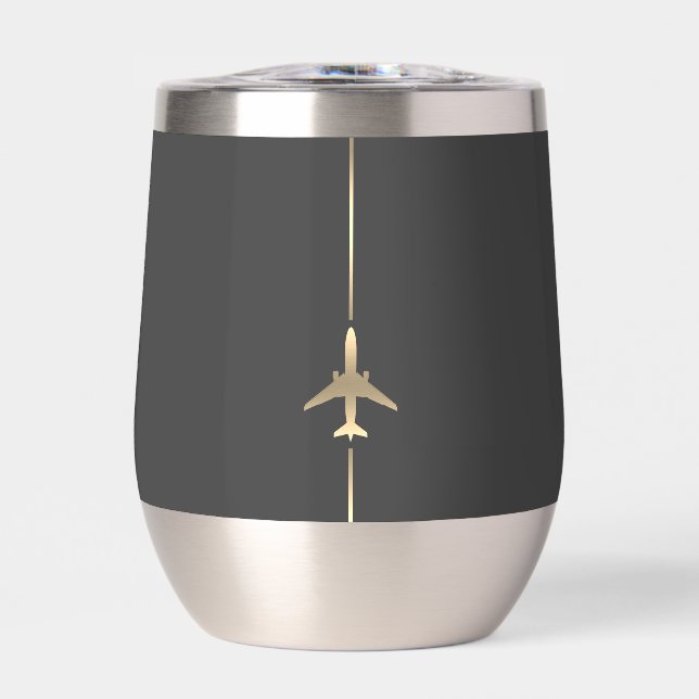 Minimalist Aviation  Thermal Wine Tumbler (Front)