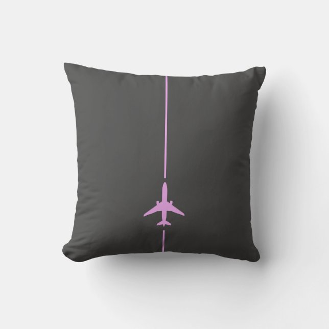 Minimalist Aviation Throw Pillow (Front)