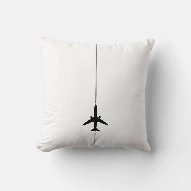 Minimalist Aviation Throw Pillow (Front)